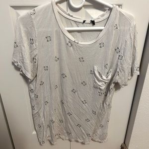 White Cat Face Shirt